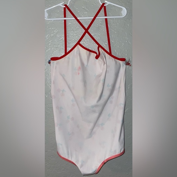 GUCCI GIRLS PINK/RED CHERRIES SWIMSUIT/BATHING SUIT SIZE 10 NEW W/SMALL STAIN - Picture 8 of 9